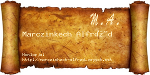 Marczinkech Alfréd névjegykártya